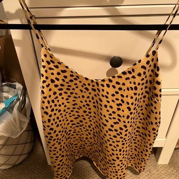 Forever 21 Cheetah Satin Shirt - Picture 2 of 2